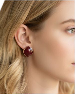 Cercei damă cu inserție roșie – Youmi 25TAI35015