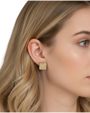 Cercei aurii textură geometrică 25TAI35018