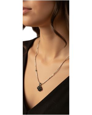 Colier damă auriu cu pandantiv floral 25TAI35035