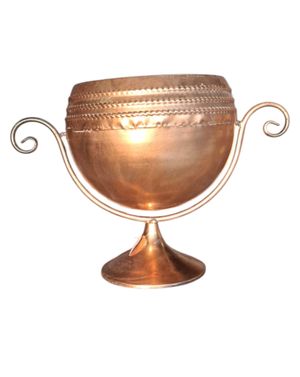 Ghiveci decorativ din metal cu finisaj auriu 25TAI42001