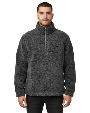 Bluză bărbați din fleece cu fermoar scurt 25SMA03046