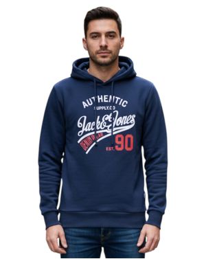 Hanorac bărbați Jack & Jones cu glugă și imprimeu 25SMA03067