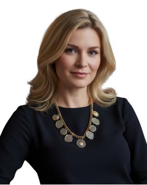 Colier statement auriu cu lanț și medalioane decorative 25TAI08011