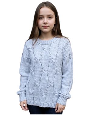 Pulover copii tricotat bej 24MAE04005