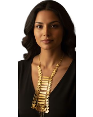 Colier statement cu elemente geometrice aurii 25TAI08020