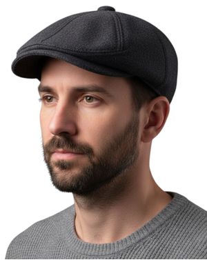 Șapcă bărbați gri din lână și vâscoză 25TAI04010