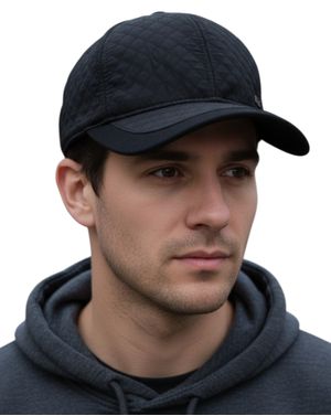 Șapcă bărbați matlasată neagră 25TAI04019