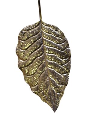 Tavă decorativă în formă de frunză – auriu 25TAI61002