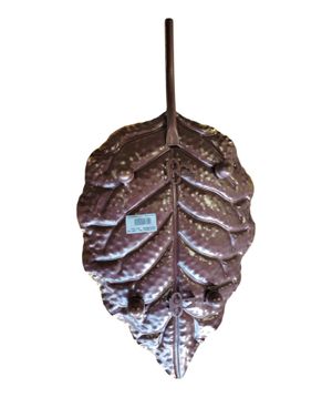 Tavă decorativă metalică cu formă de frunză 25TAI61003