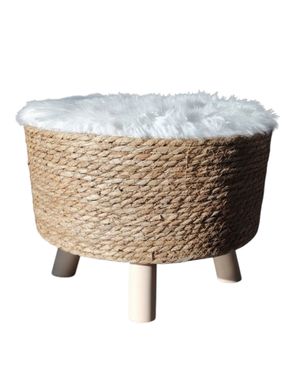 Scaun decorativ cu blană artificială 25TAI69002