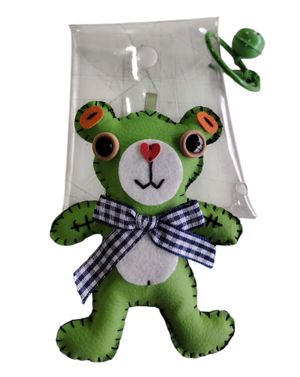 Breloc copii ursuleț verde cu fundă decorativă 25TAI07008