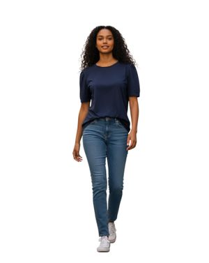 Tricou Damă Negru din Bumbac N251016017