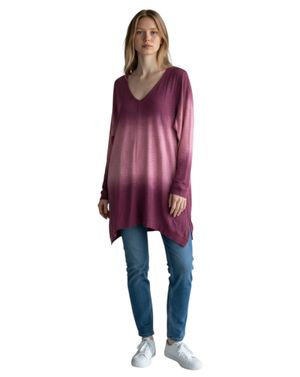 Bluză Damă Bumbac Roz V-Neck N251016013
