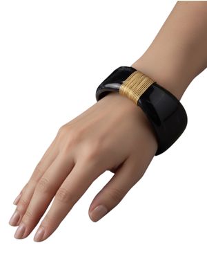 Brățară damă rigidă neagră 25TAI01003