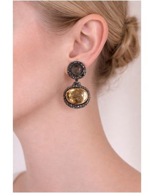 Cercei rotunzi cu accente metalice 25TAI02006