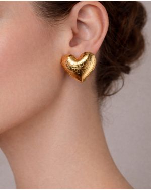 Cercei statement inimă aurii 25TAI02008