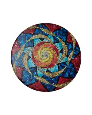 Suport termic rotund albastru mozaic 25TAI33013