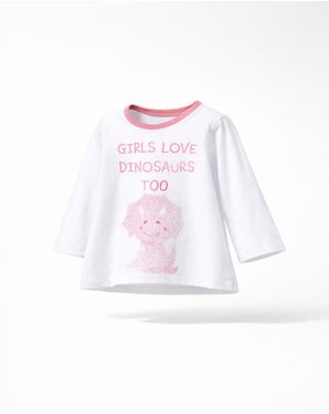 Bluza de pijama din bumbac cu maneca lunga pentru fete 23MUR39015