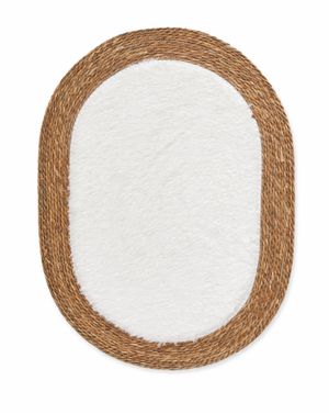 Covor oval din paie și poliester 25TAI16001