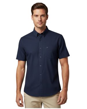 Cămașă bărbați bleumarin cu mânecă scurtă 26KOS06012