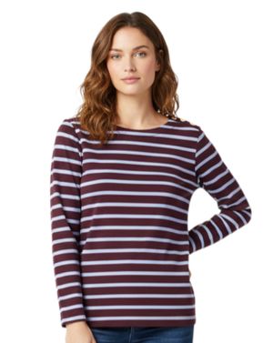 Bluză damă cu dungi și nasturi decorativi pe umăr N251016008