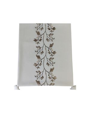 Față de masă dreptunghiulară cu model floral și ciucuri M68A1201001