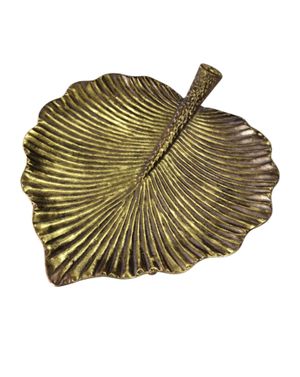 Tavă decorativă frunză aurie M68A1204003