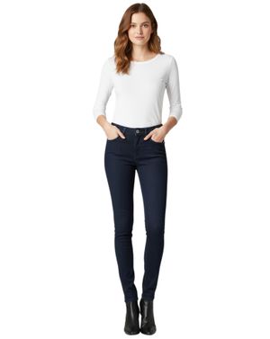 Blugi Skinny Bleumarin cu Talie Medie 24POS47G27