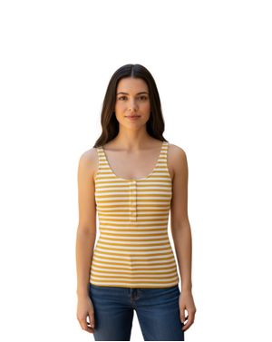 Maieu cu Dungi Galbene și Albe 24POS47G96