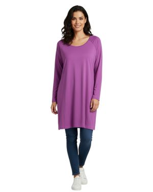 Rochie de damă casual de c ul oare roz închis 24POS47798