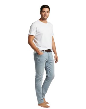 Blugi de Bărbați Gri Deschis din Denim 100% Bumbac 26KOS10005