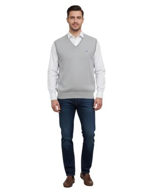 Vestă tricotată cu decolteu în V 26SMA01007