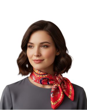 Eșarfă pătrată roșie 25TAI22067