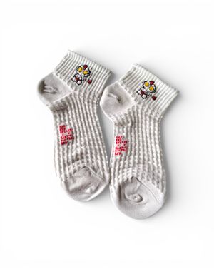 Șosete damă Alb cu detalii multicolore 2-8 ani M10A0201007