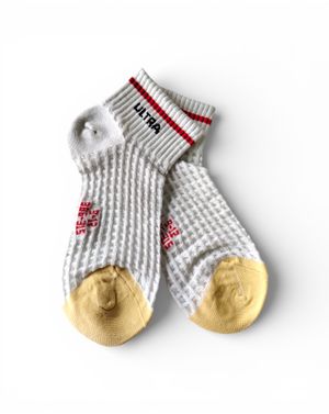 Șosete copii Alb cu galben și roșu 2-9 ani M10A0201009