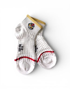 Șosete copii Alb cu imprimeu și detalii galben și roșu 2-9 ani M10A0201010