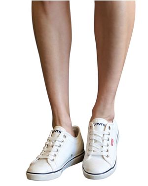 Tenisi damă albi Levi’s cu dungă contrast 26HAT03005