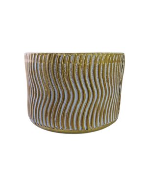 Ghiveci decorativ din metal auriu diametru 18 cm M71A1201011