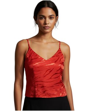 Bluză de damă roșie tip maieu cu bretele subțiri 24POS47L07