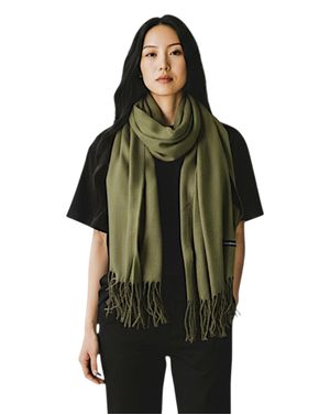 Eșarfă de damă tip șal - verde oliveM05A1202028