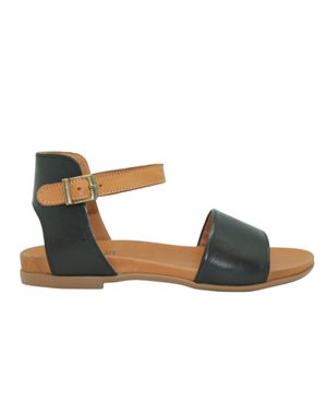 Sandale Urban-Chic din Piele Naturală, Negru și Maro 26TOP02003