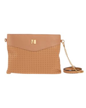 Geantă plic camel cu lanț auriu 26MOD01047