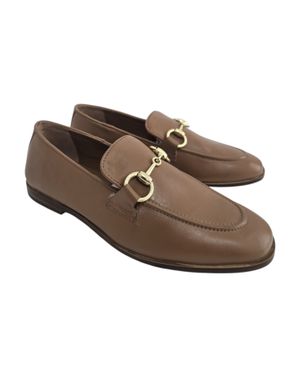 Mocasini din Piele Naturală cu Accesoriu Metalic 26ANT02002