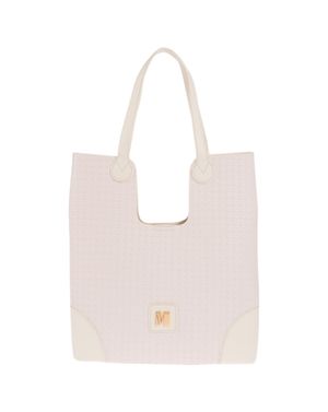 Geantă albă de umăr din piele ecologică 26MOD01156