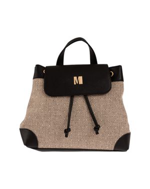 Rucsac gri cu model geometric din piele ecologică 26MOD01162