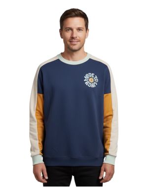 Bluză bărbați – albastru cu detalii contrast 26KOS52001