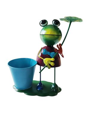Ghiveci decorativ – broască cu găleată albastră 25TAI41003