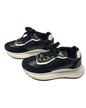 Pantofi sport damă – negru cu alb 26COS05003