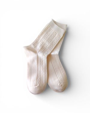 Șosete damă texturate – alb 25TAI20094