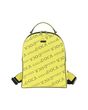 Rucsac DOCA galben cu imprimeu logo all-over 26COS04053